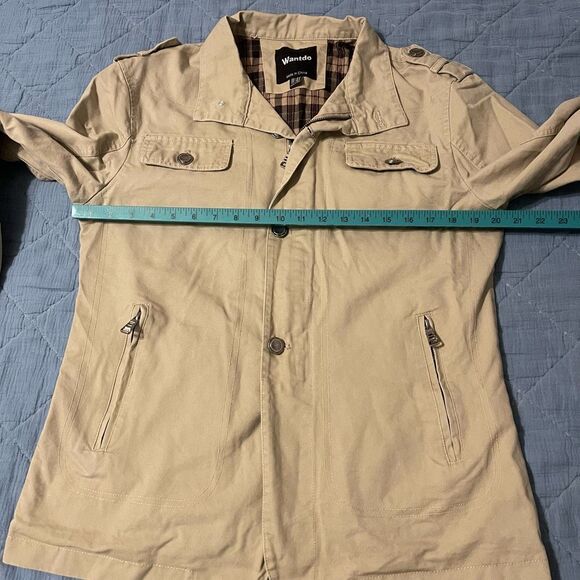 Wantdo Beige Utility Jacket with Pockets – Women’s Size Small - Picture 3 of 6
